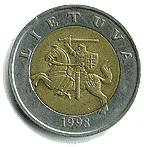 Реверс 5 литов Литвы